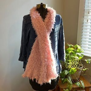Limited Too Fuzzy Pink Boa Scarf